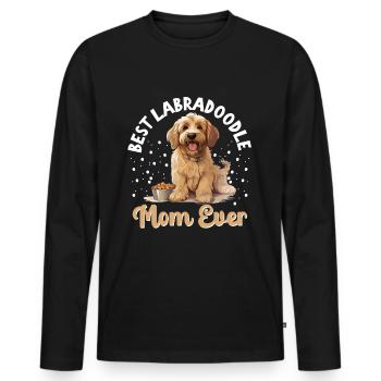 Dog Breed Pet Best Labradoodle Mom Ever - Men's Premium Organic Long Sleeve Shirt - black - Front - Nico (187cm)