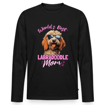 Dog Breed Pet World's Best Labradoodle Mom - Men's Premium Organic Long Sleeve Shirt - black - Front - Nico (187cm)