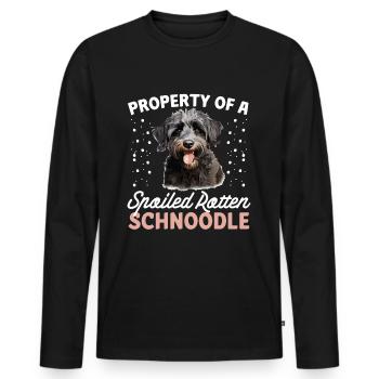 Schnoodle Snoodle Dog Breed Pet Property - Männer Premium Bio Langarmshirt - Schwarz - Vorne - Nico (187cm)