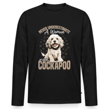 Cockapoo Dog Breed Pet Never Underestimate - Männer Premium Bio Langarmshirt - Schwarz - Vorne - Nico (187cm)