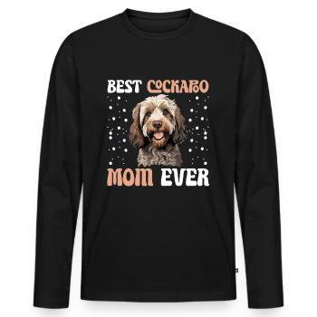 Cockapoo Dog Breeded Pet Best Cockapoo Mom ever - T-shirt manches longues Premium bio Homme - noir - Devant - Nico (187cm)