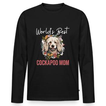 Cockapoo Dog Breeded Pet World’s Best Cockapoo Mom - T-shirt manches longues Premium bio Homme - noir - Devant - Nico (187cm)