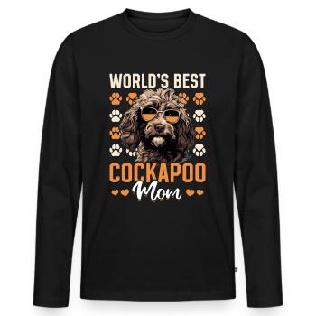 Cockapoo Dog Breeded Pet World’s Best Cockapoo Mom - T-shirt manches longues Premium bio Homme - noir - Devant - Nico (187cm)