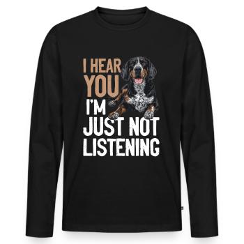 Bluetick Coonhound Race de chien Je vous comprends - T-shirt manches longues Premium bio Homme - noir - Devant - Nico (187cm)