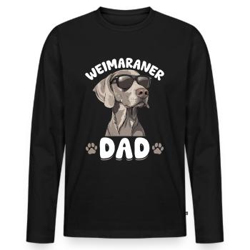 Funny Weimaraner Dog Weimaraner Dad - Männer Premium Bio Langarmshirt - Schwarz - Vorne - Nico (187cm)