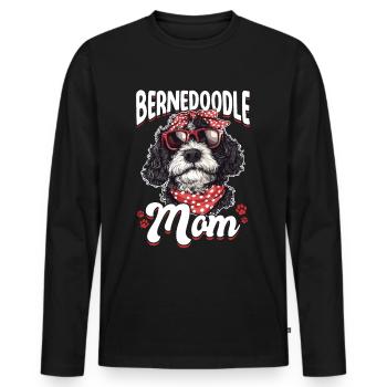 Bernedoodle Dog Breed Bernedoodle Mom - Men's Premium Organic Long Sleeve Shirt - black - Front - Nico (187cm)