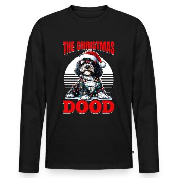 Bernedoodle Christmas Dog Breed The Christmas Dood - Männer Premium Bio Langarmshirt - Schwarz - Vorne - Nico (187cm)