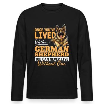 German Shepherd Dog Breed - Männer Premium Bio Langarmshirt - Schwarz - Vorne - Nico (187cm)