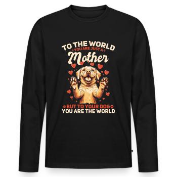 Labrador Lover Dog Owner - Männer Premium Bio Langarmshirt - Schwarz - Vorne - Nico (187cm)