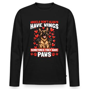 Belgian Malinois Lover Dog Owner - Men's Premium Organic Long Sleeve Shirt - black - Front - Nico (187cm)