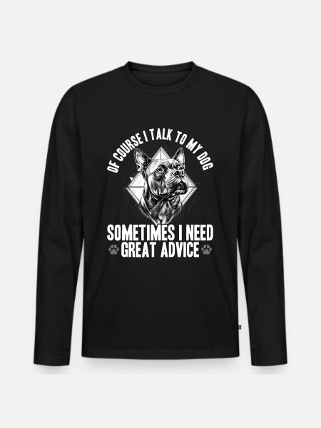 Pitbull Terrier Dog Owner - Männer Premium Bio Langarmshirt - Schwarz