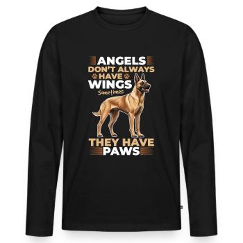 Belgian Malinois Lover Dog Owner - Men's Premium Organic Long Sleeve Shirt - black - Front - Nico (187cm)