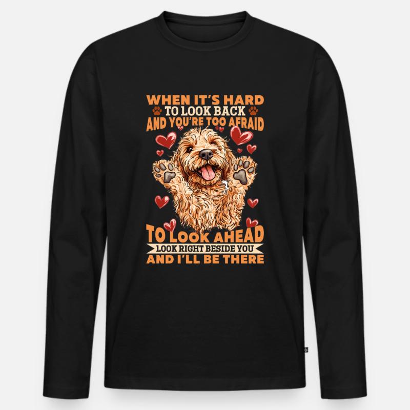 Goldendoodle Dog Owner - Männer Premium Bio Langarmshirt - Schwarz