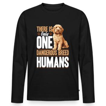 Goldendoodle Dog Owner - Männer Premium Bio Langarmshirt - Schwarz - Vorne - Nico (187cm)