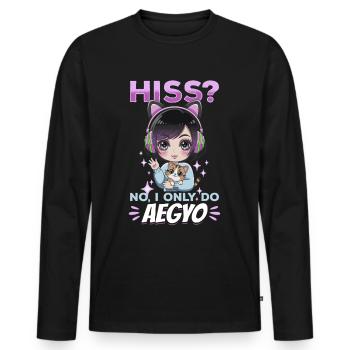 Anime K Pop & Cats Kawaii - Männer Premium Bio Langarmshirt - Schwarz - Vorne - Nico (187cm)
