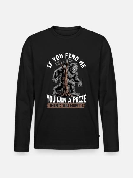 Bigfoot Sasquatch - T-shirt manches longues Premium bio Homme - noir