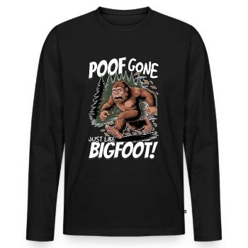 Bigfoot Sasquatch - Men's Premium Organic Long Sleeve Shirt - black - Front - Nico (187cm)