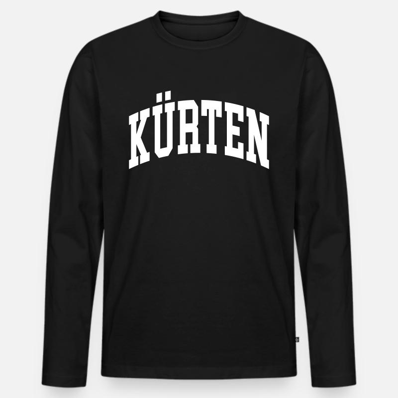 Kürten - Männer Premium Bio Langarmshirt - Schwarz