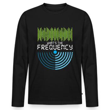 Wie ist die Frequenz Amateurfunk Geschenk - Männer Premium Bio Langarmshirt - Schwarz - Vorne - Nico (187cm)