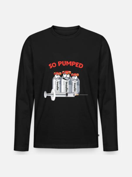 Diabetes insulin T1D type 1 diabetic disease - Men's Premium Organic Long Sleeve Shirt - black