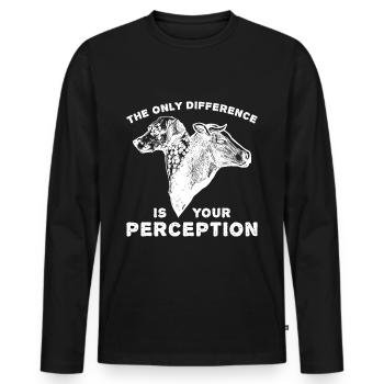 Perception of animal welfare animal rights activist - Men's Premium Organic Long Sleeve Shirt - black - Front - Nico (187cm)