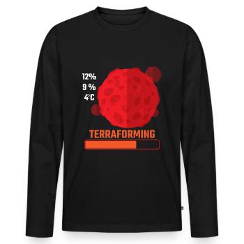 Jeu de plateau Terraforming Mars - T-shirt manches longues Premium bio Homme - noir - Devant - Nico (187cm)