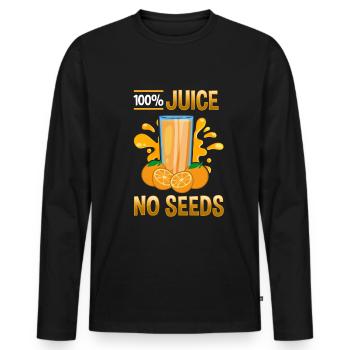 Opération de vasectomie réussie Pas de graines - T-shirt manches longues Premium bio Homme - noir - Devant - Nico (187cm)