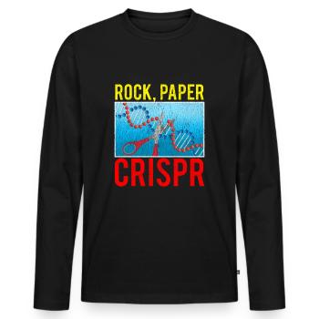 Crispr Funny Biology Student Science Biologist DNA - Men's Premium Organic Long Sleeve Shirt - black - Front - Nico (187cm)