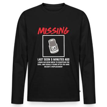 Funny mechanic 10mm socket mechanical engineering - Men's Premium Organic Long Sleeve Shirt - black - Front - Nico (187cm)