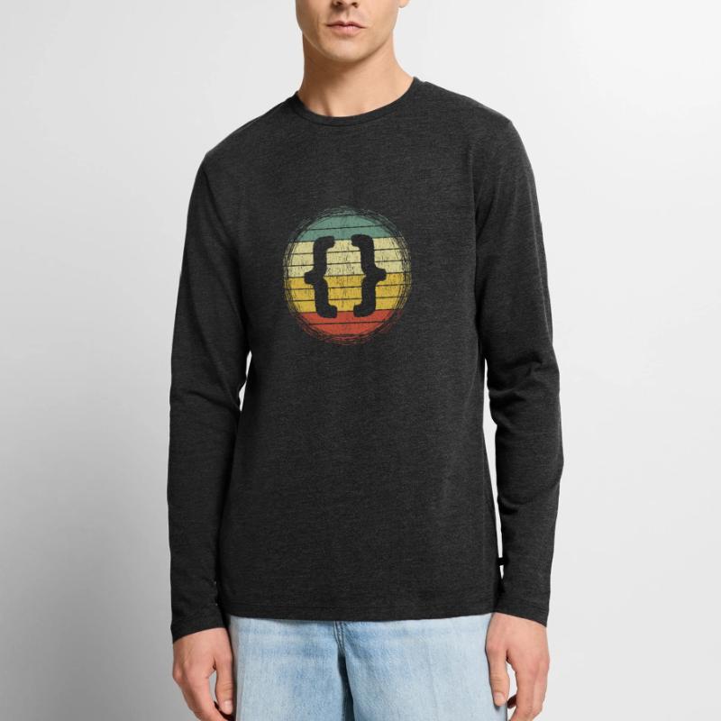 Web developer HTML code CSS programmer Men's Premium Organic Long Sleeve Shirt