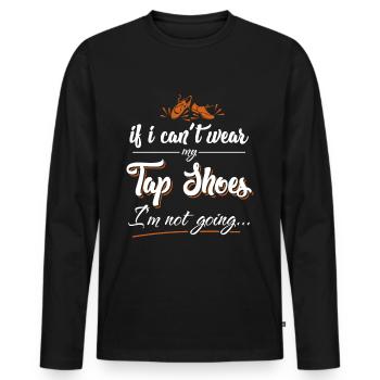 Claquettes - Cadeau pour les danseurs, Claquettes - T-shirt manches longues Premium bio Homme - noir - Devant - Nico (187cm)