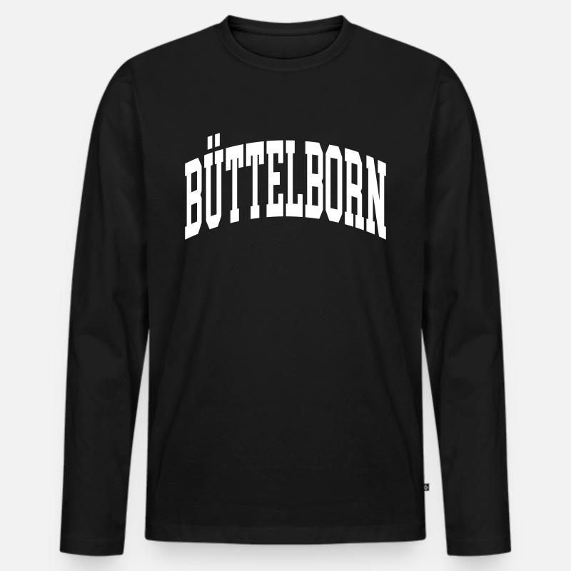 Büttelborn - Männer Premium Bio Langarmshirt - Schwarz