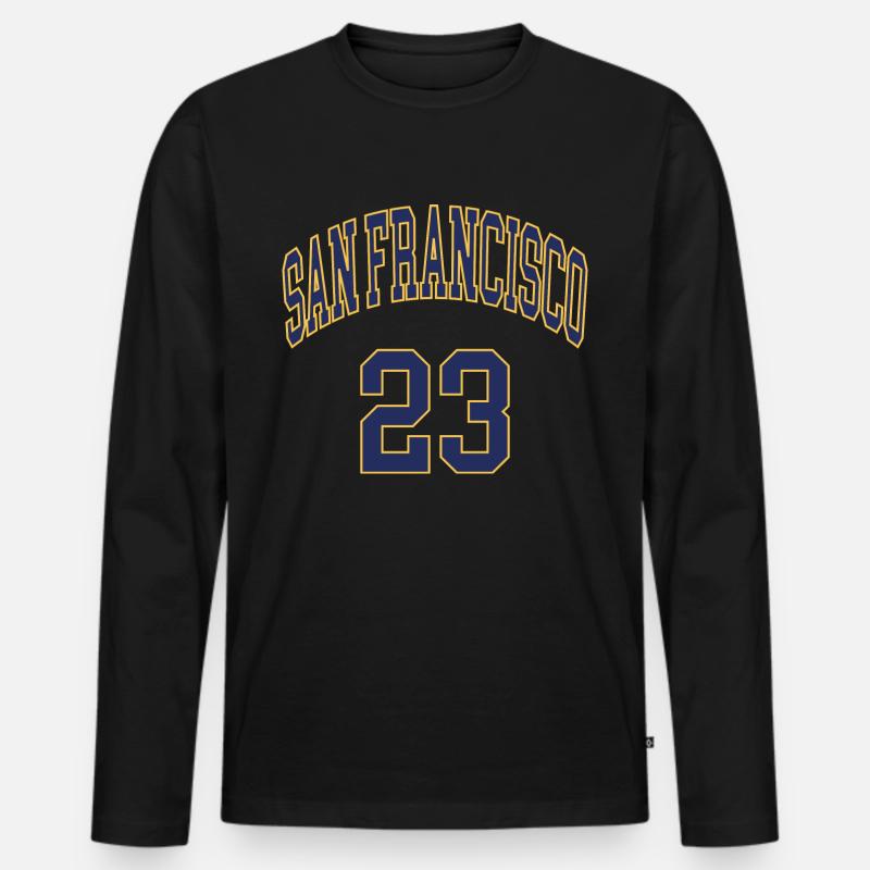 San Francisco 23 - Männer Premium Bio Langarmshirt - Schwarz