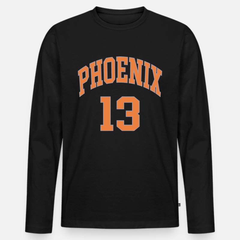 Phoenix 13 - Männer Premium Bio Langarmshirt - Schwarz