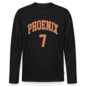 Phoenix 7 - Männer Premium Bio Langarmshirt - Schwarz - Vorne - Nico (187cm)