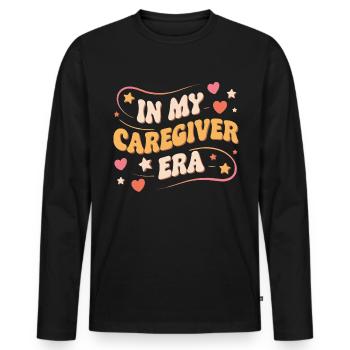 In My Caregiver Era Caregiving Nursing Caregiver - Männer Premium Bio Langarmshirt - Schwarz - Vorne - Nico (187cm)