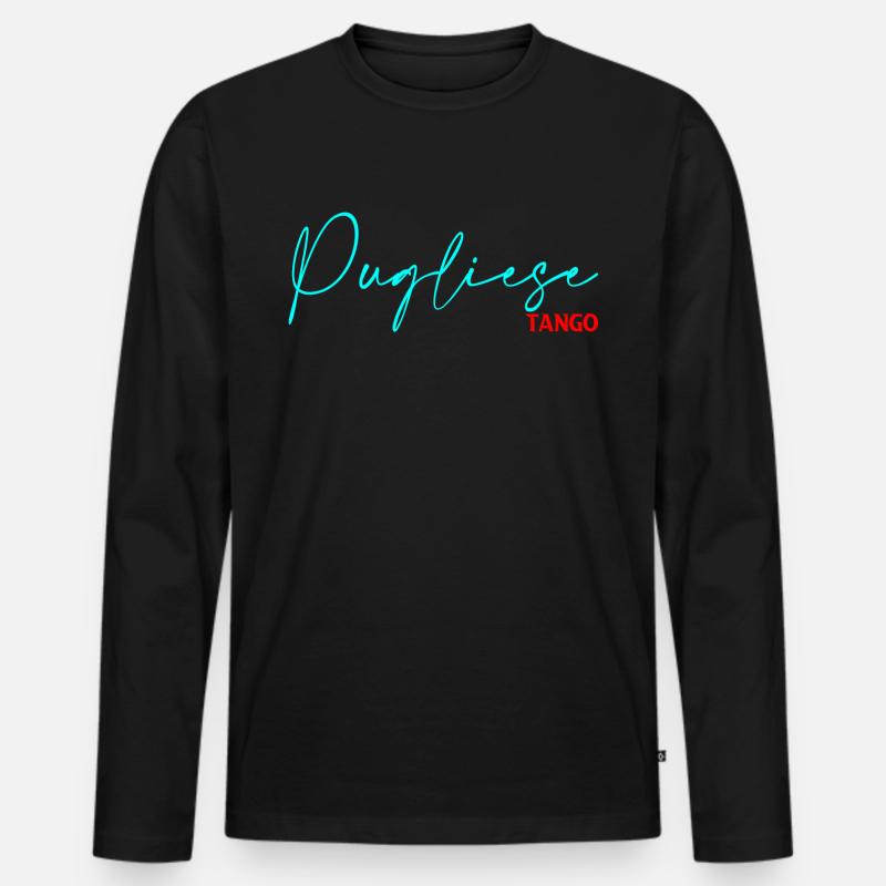Pugliese Tango - Männer Premium Bio Langarmshirt - Schwarz