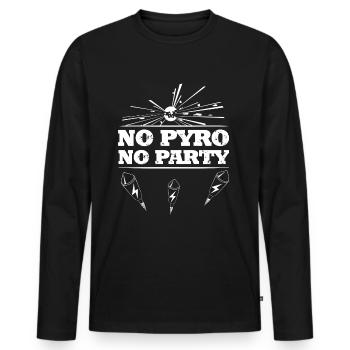Missiles pyro feux d'artifice - T-shirt manches longues Premium bio Homme - noir - Devant - Nico (187cm)