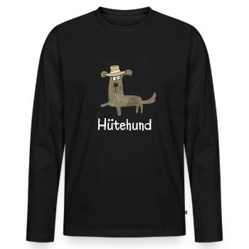 Hütehund - Hund Hut Hundemama Hundeliebhaber Hunde - Männer Premium Bio Langarmshirt - Schwarz - Vorne - Nico (187cm)