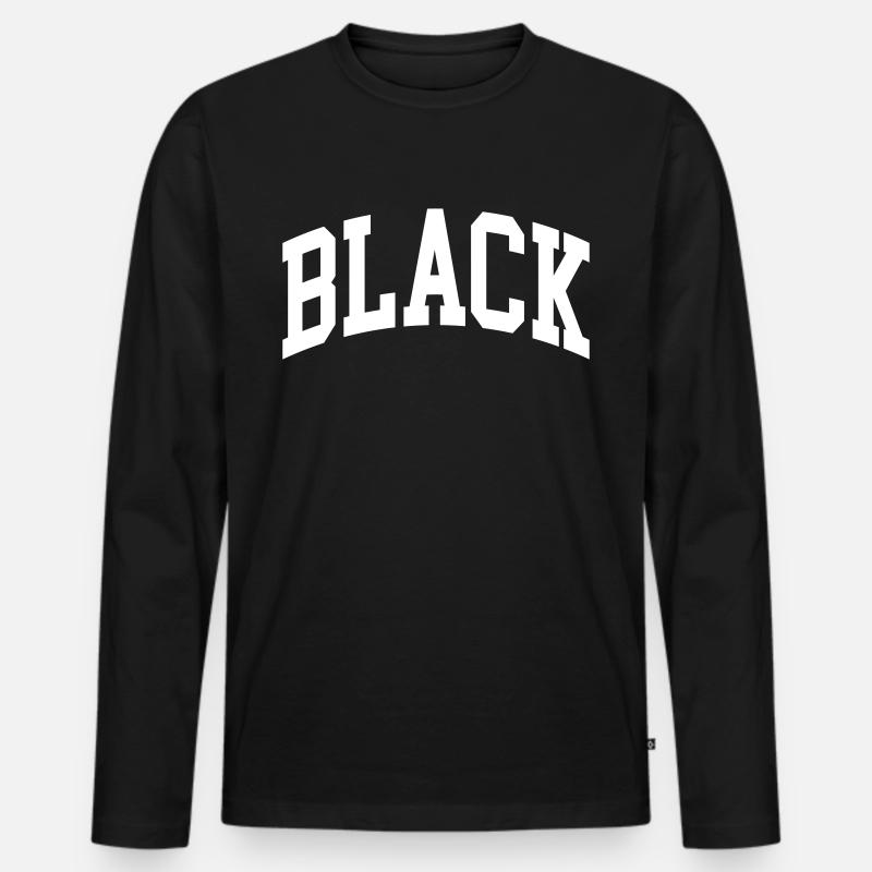 Black - Männer Premium Bio Langarmshirt - Schwarz