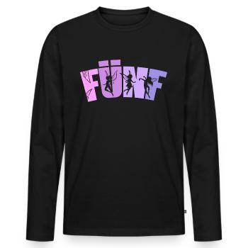 Feen Geburtstag 5 Jahre Mädchen Kleine Fee - Männer Premium Bio Langarmshirt - Schwarz - Vorne - Nico (187cm)