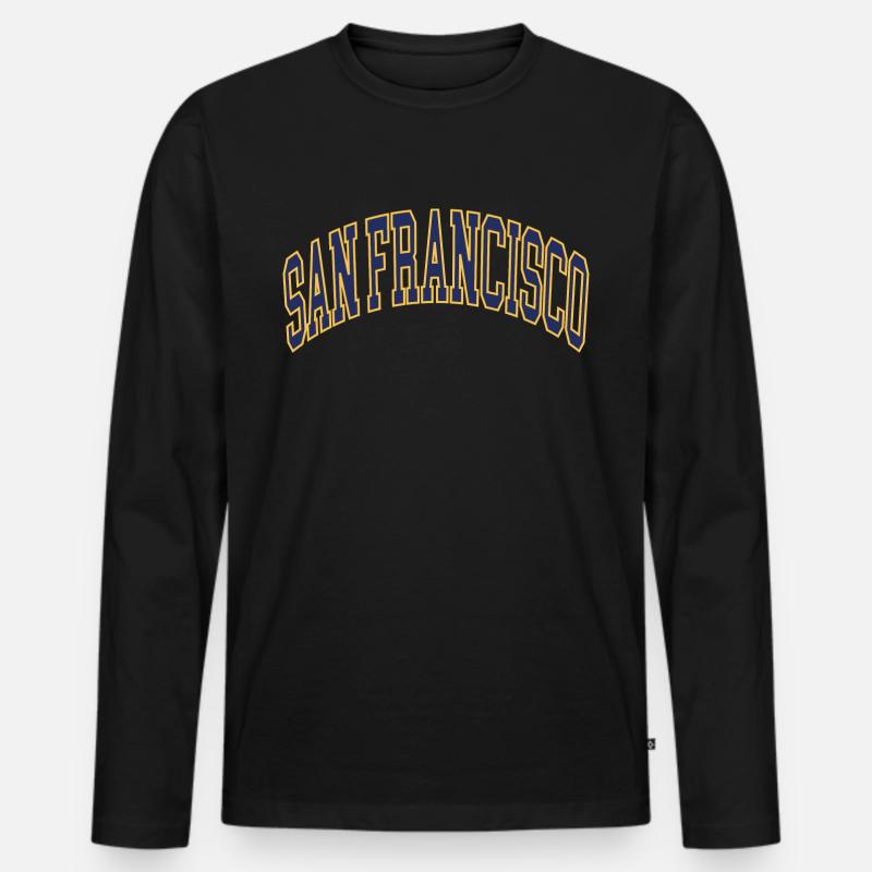 San Francisco - Männer Premium Bio Langarmshirt - Schwarz