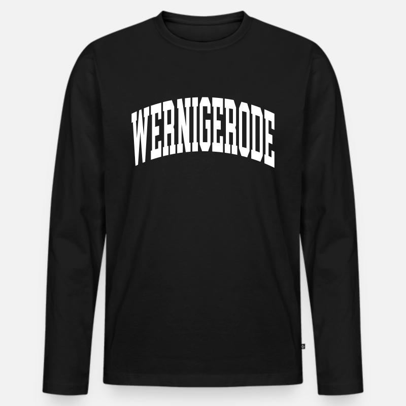 Wernigerode - Männer Premium Bio Langarmshirt - Schwarz