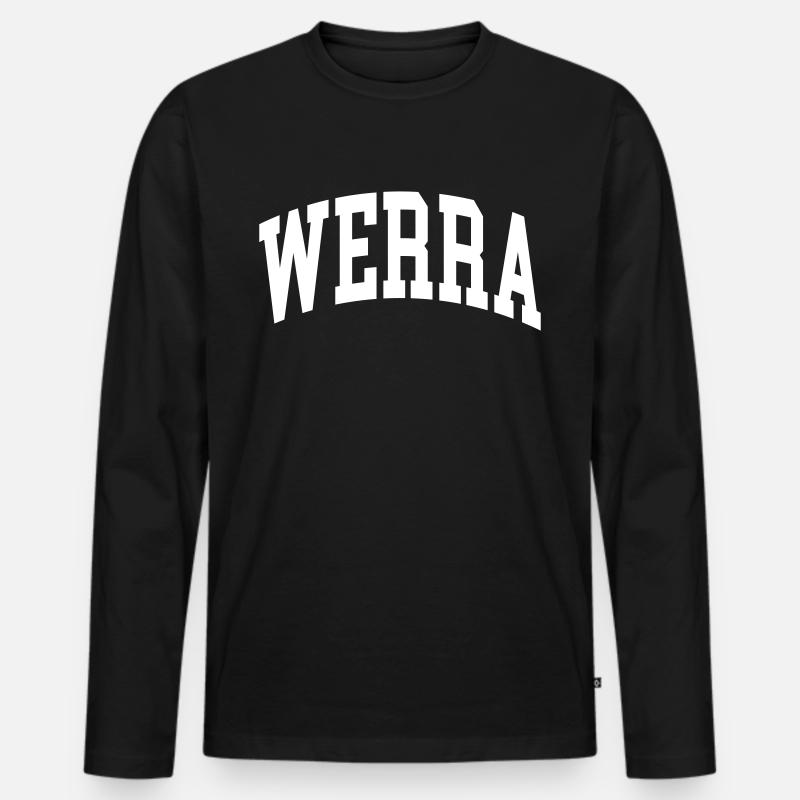 Werra - Männer Premium Bio Langarmshirt - Schwarz
