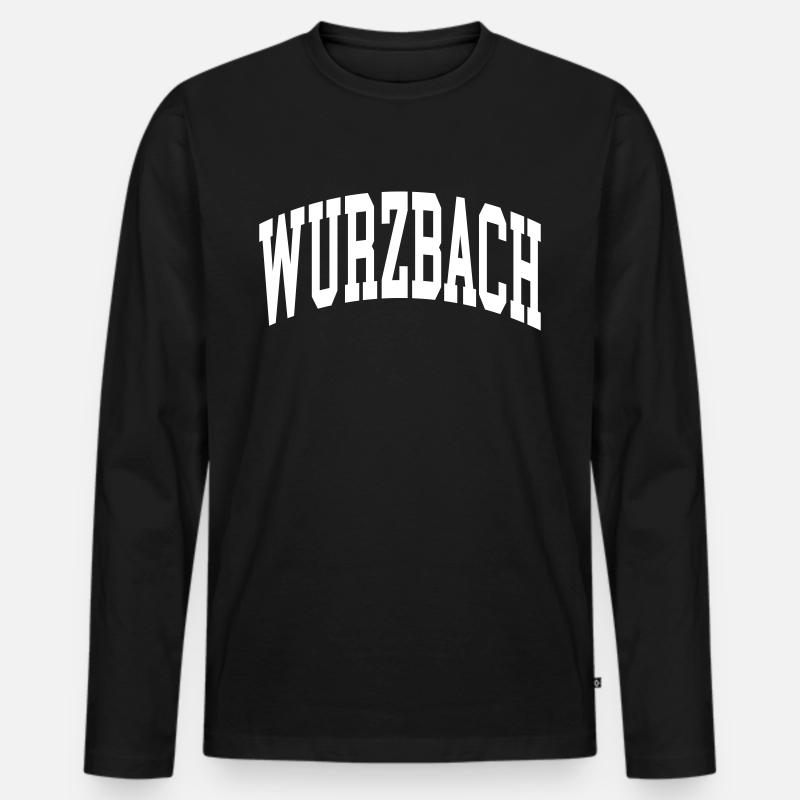 Wurzbach - Männer Premium Bio Langarmshirt - Schwarz