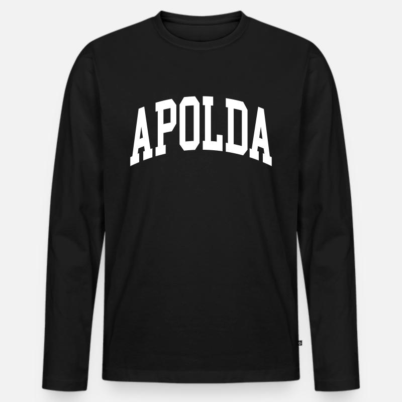 Apolda - Männer Premium Bio Langarmshirt - Schwarz