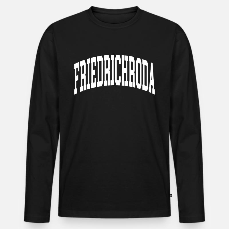 Friedrichroda - Männer Premium Bio Langarmshirt - Schwarz