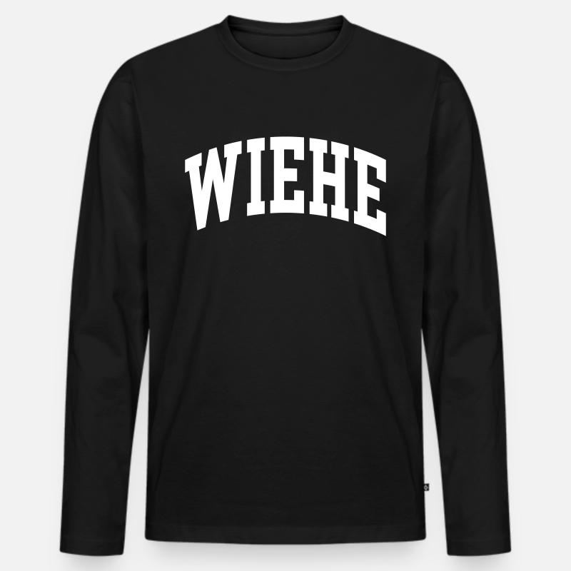 Wiehe - Männer Premium Bio Langarmshirt - Schwarz