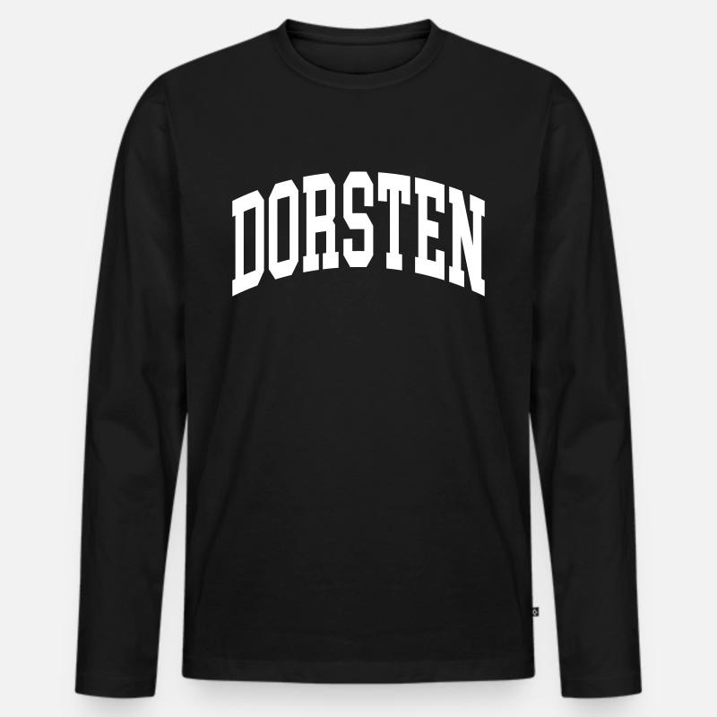 Dorsten - Männer Premium Bio Langarmshirt - Schwarz