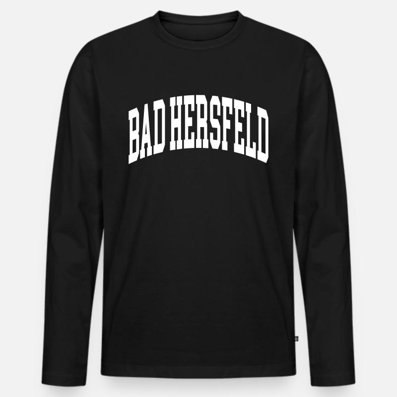 Bad Hersfeld - Männer Premium Bio Langarmshirt - Schwarz